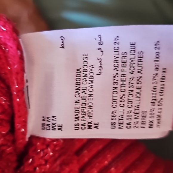 Style & Co. V-Neck Red Sweater Size M - Picture 5 of 5